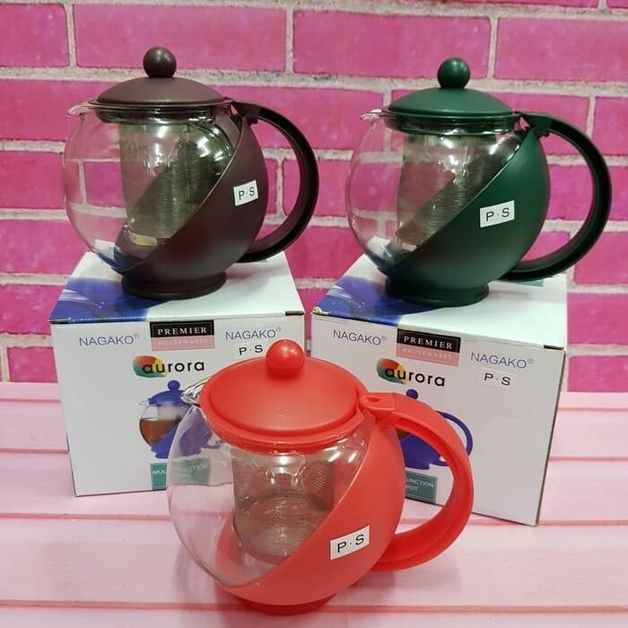 Tea Pot Nagako Aurora 1250 Ml / Teko Saringan Teh