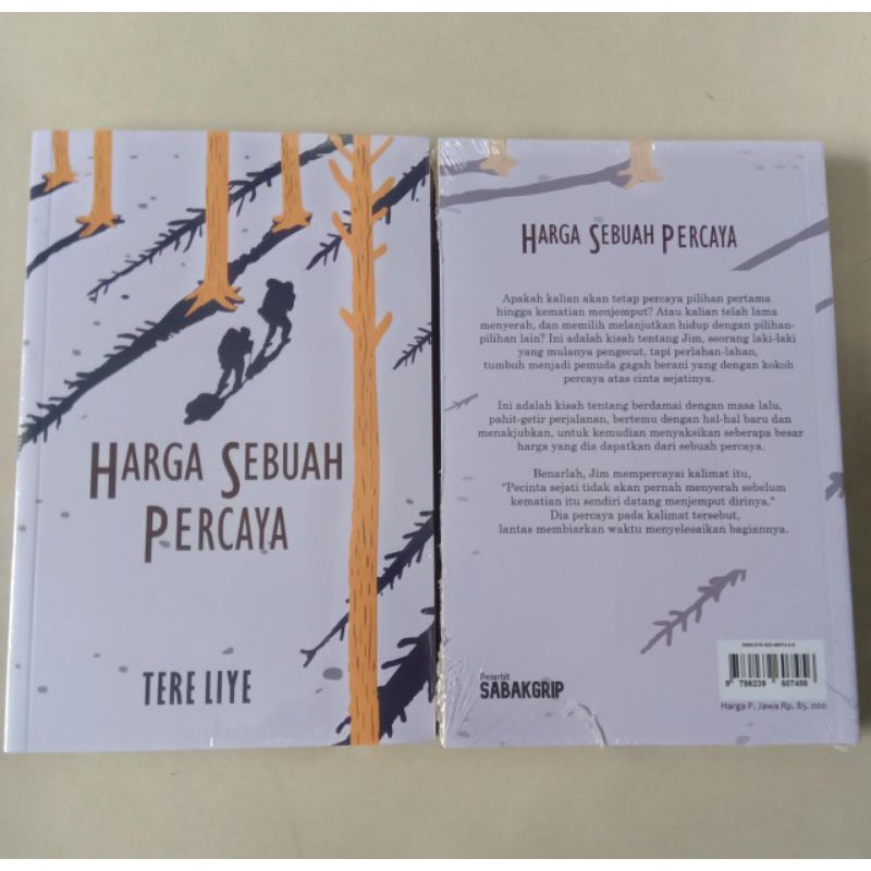 Novel Harga Sebuah Percaya Original By Tere Liye Shopee Indonesia
