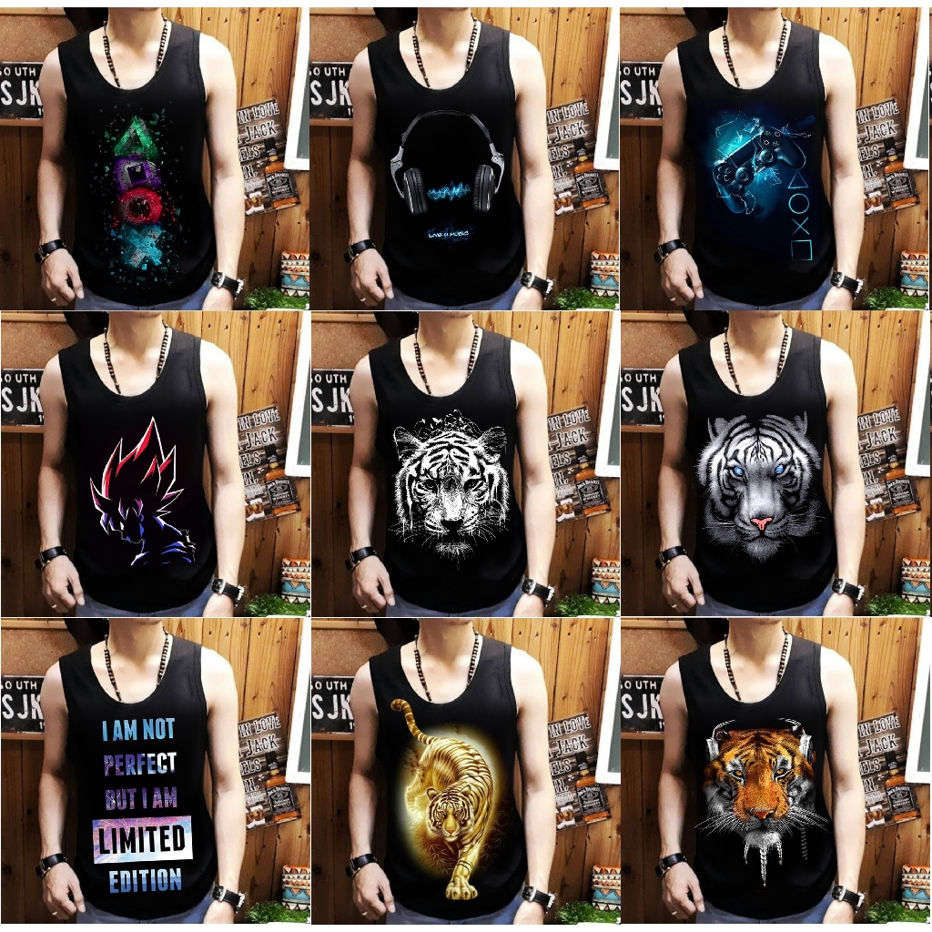 tshirt cowok kaos  distro singlet tanpa lengan brand lokal  