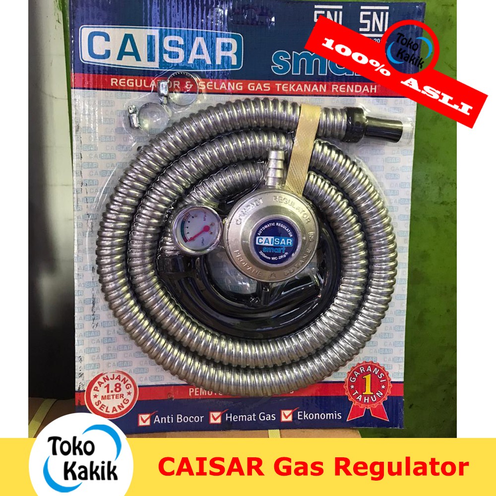 Regulator Selang Paket Kompor Gas Caisar 1,8 m SNI Bogor Depok Jabodetabek