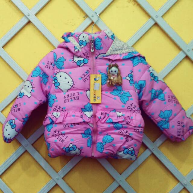 Jaket anak cewe hello kitty busa tebal