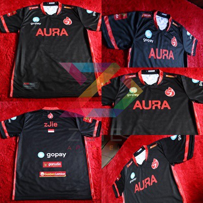 Jersey Kaos Baju Gaming  AURA 2020 New Black FF ML PUBG  - Gratis Pasang Nickname dan sticker