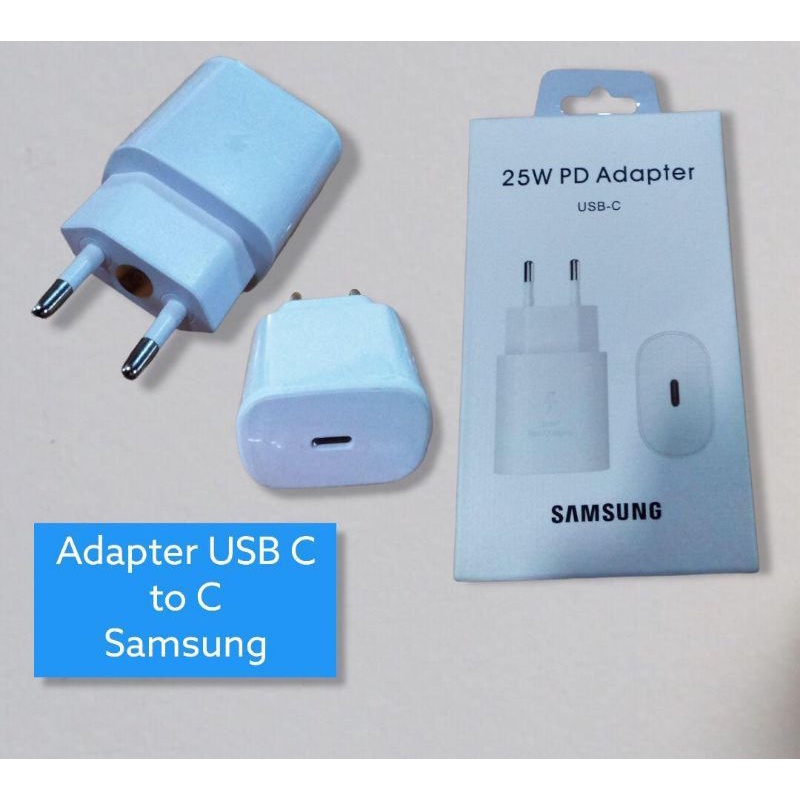Kepala Charger/Adapter Charger Samsung Usb C Fast Charging 25W A51 A71 A70 A80 NOTE 10
