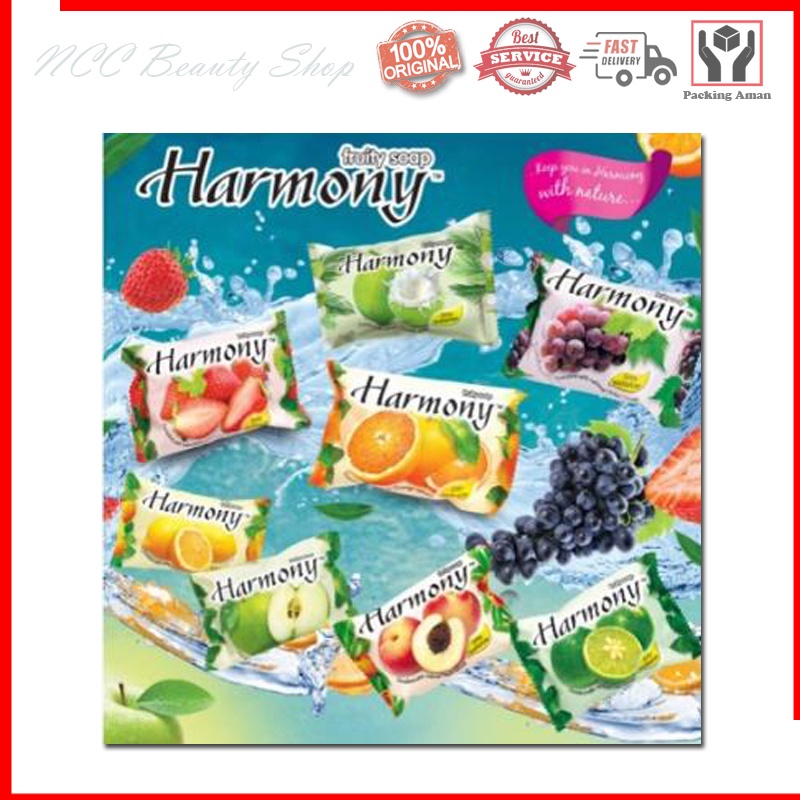 * NCC * Harmony Sabun Mandi Batang Fruit Soap Wangi Buah Buahan Harmoni - Netto 70 gr