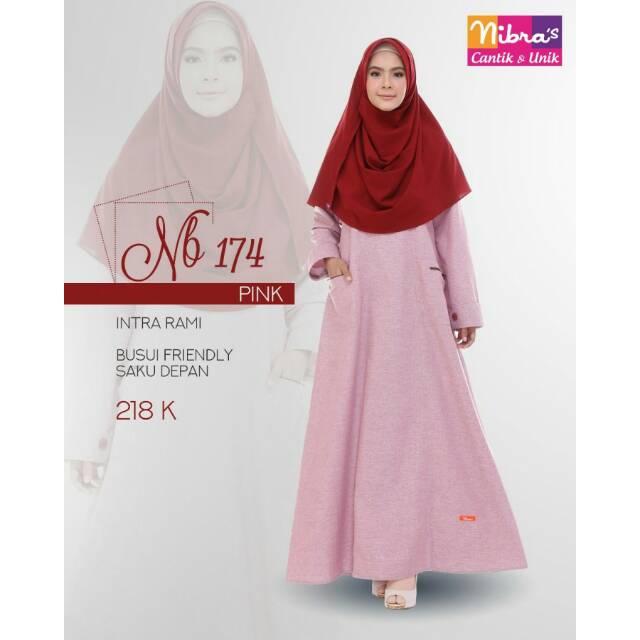 Gamis Wanita Dewasa Branded Nibras Original 100% Murah Modern Berkualitas Couple / Seragam Keluarga