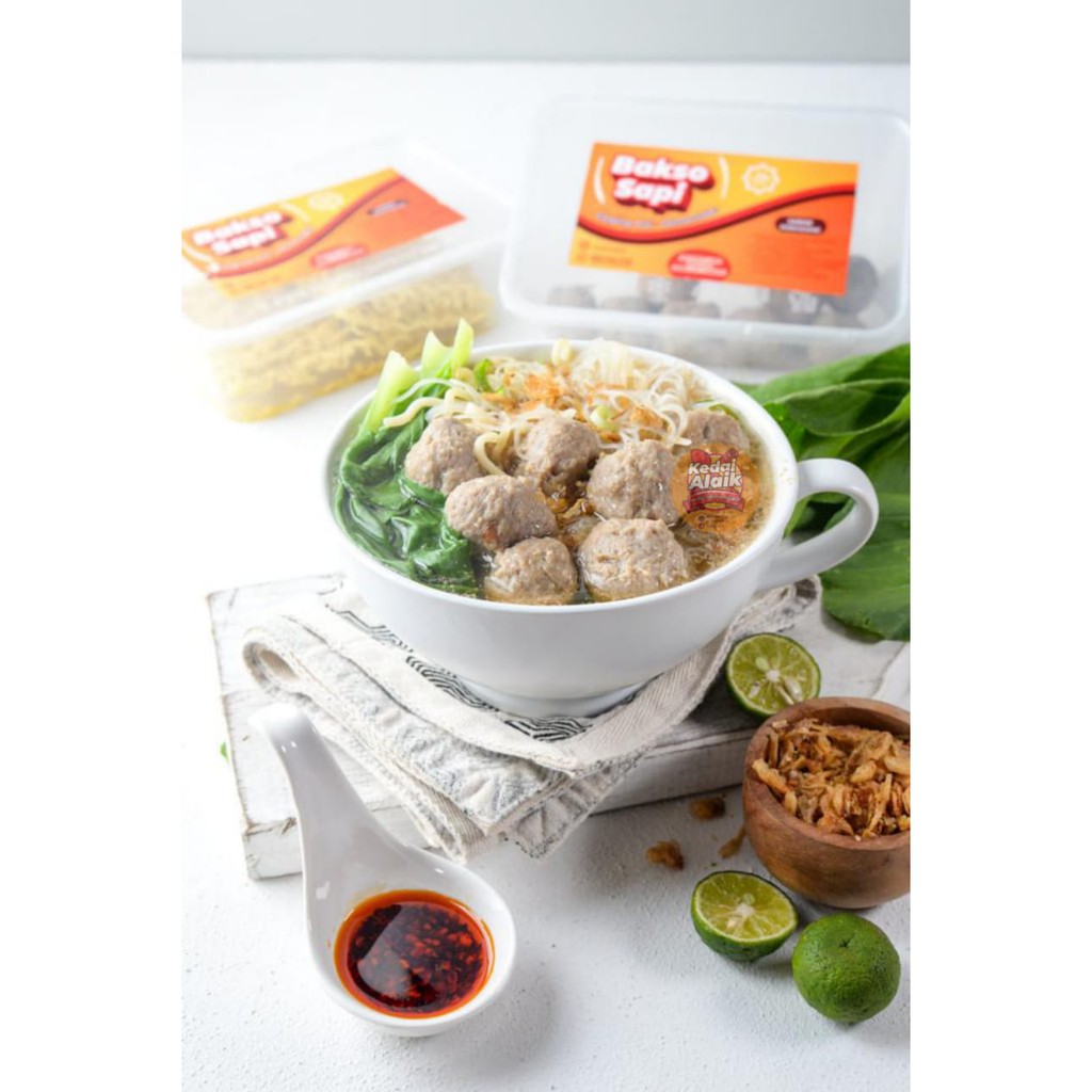 

BAKSO SAPI MURNI HALAL HOME MADE - BAKSO FROZEN SAPI ASLI TANPA PENGAWET 25 BIJI PLUS BUMBU KUAH