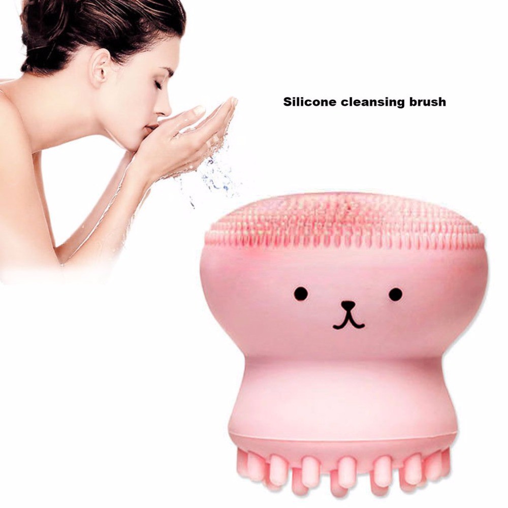 HARGA PROMO!!! Sikat Pembersih Wajah Silikon Facial Face Brush Gurita (BISA COD)