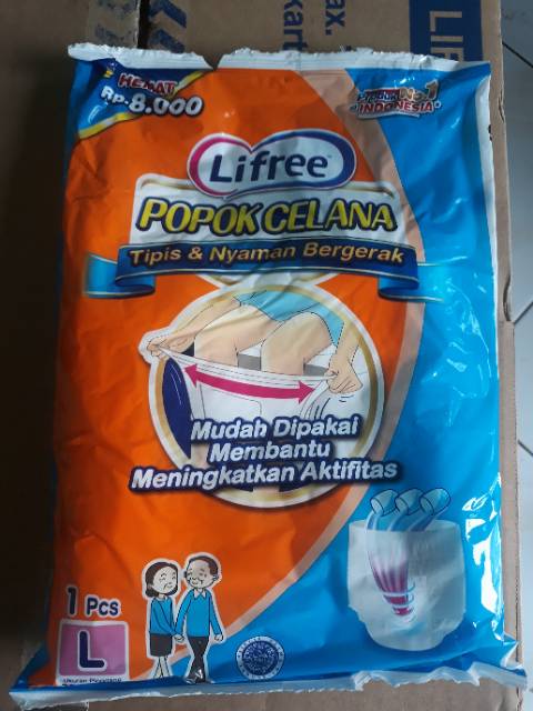 POPOK CELANA DEWASA MERK LIFREE uk L isi 10pcs