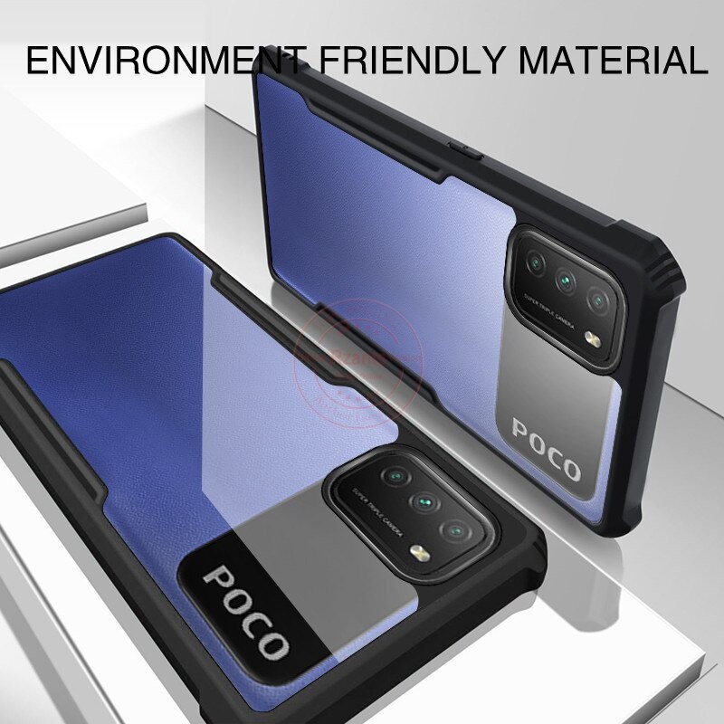Hard Case Poco M3 Shockproof Armor Tranparent Premium XIAOMI POCO M3