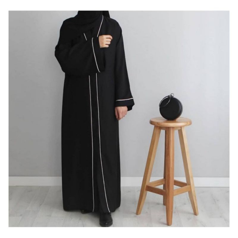Abaya Saudi - Abaya Hana Cardy Puspita /Abaya Saudi / Gamis Hitam / Dress Hitam / Gamis Arab / Abaya
