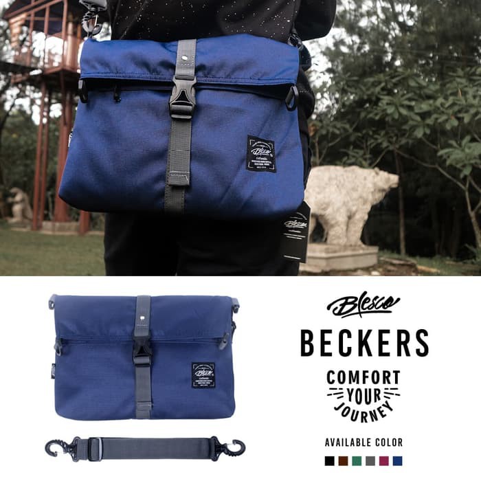 Tas Pria Selempang Lipat Navy Blesco Beckers