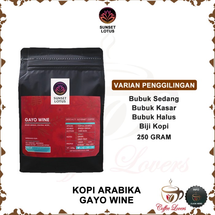 

SUNSET LOTUS SPECIALTY KOPI ARABIKA GAYO WINE TERLARIS
