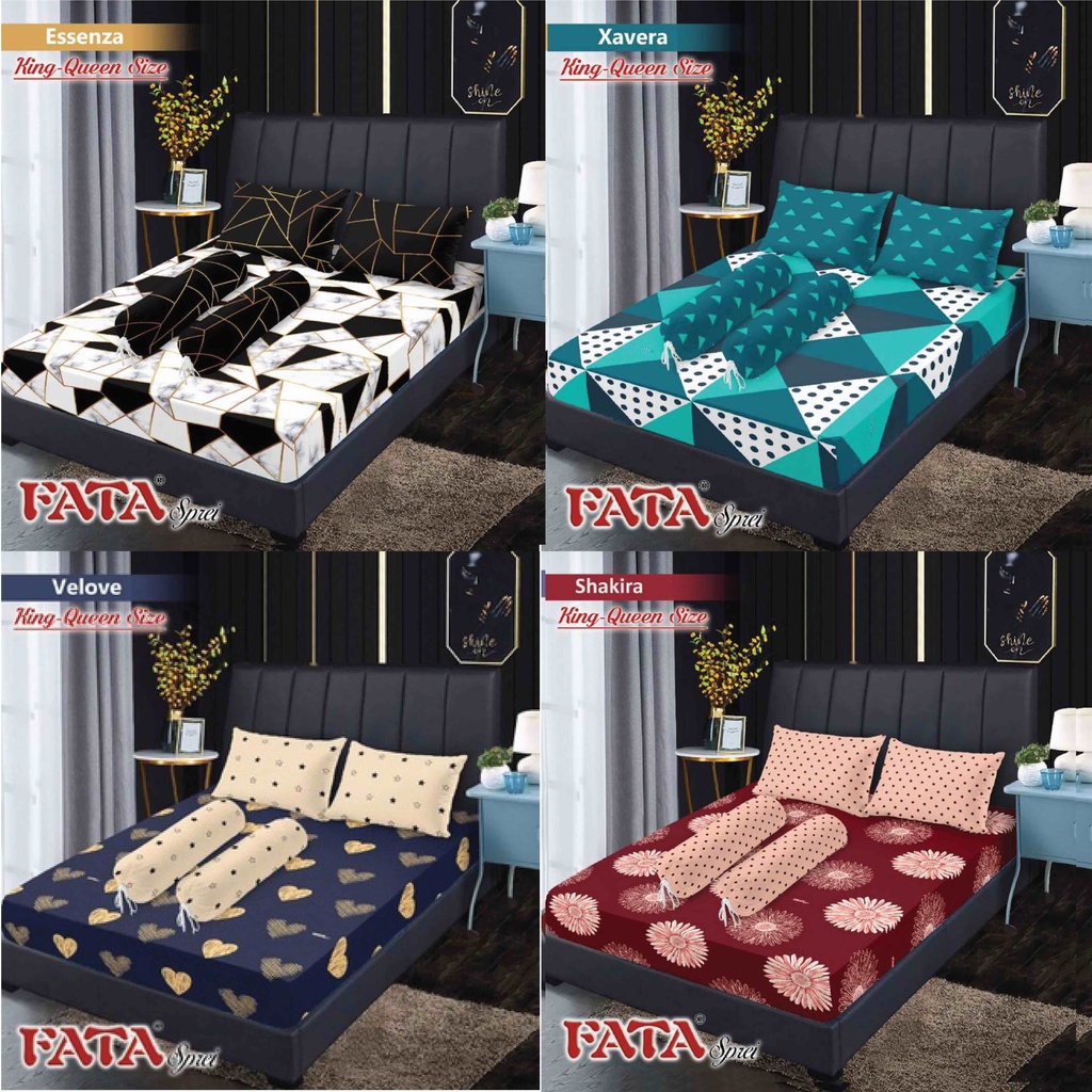 Sprei Queen FATA 160x200 (Bisa COD) Motif Terbaru Minimalis