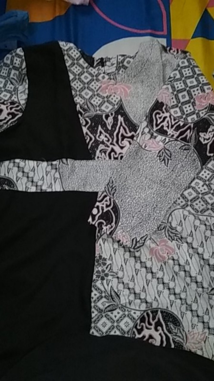 Tey-17 Batik Wanita Asj Sa Hrb026 Kenongo Kemeja Tosca Pendek