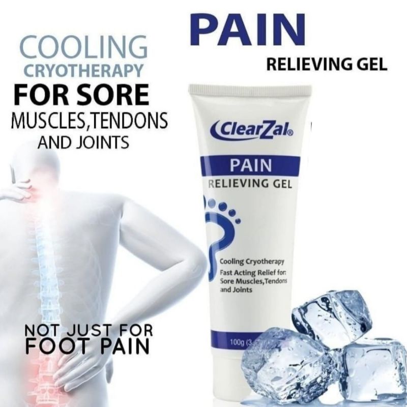 Clearzal pain relieving gel untuk keseleo otot tegang pegal di kaki