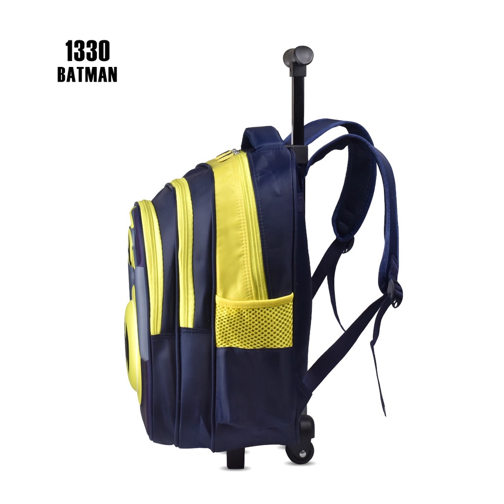 Tas Trolly 1330 Tas Sekolah Anak Cowok Sekolah Tas Roda (Batman,Captain America,Iron Man,Spiderman)