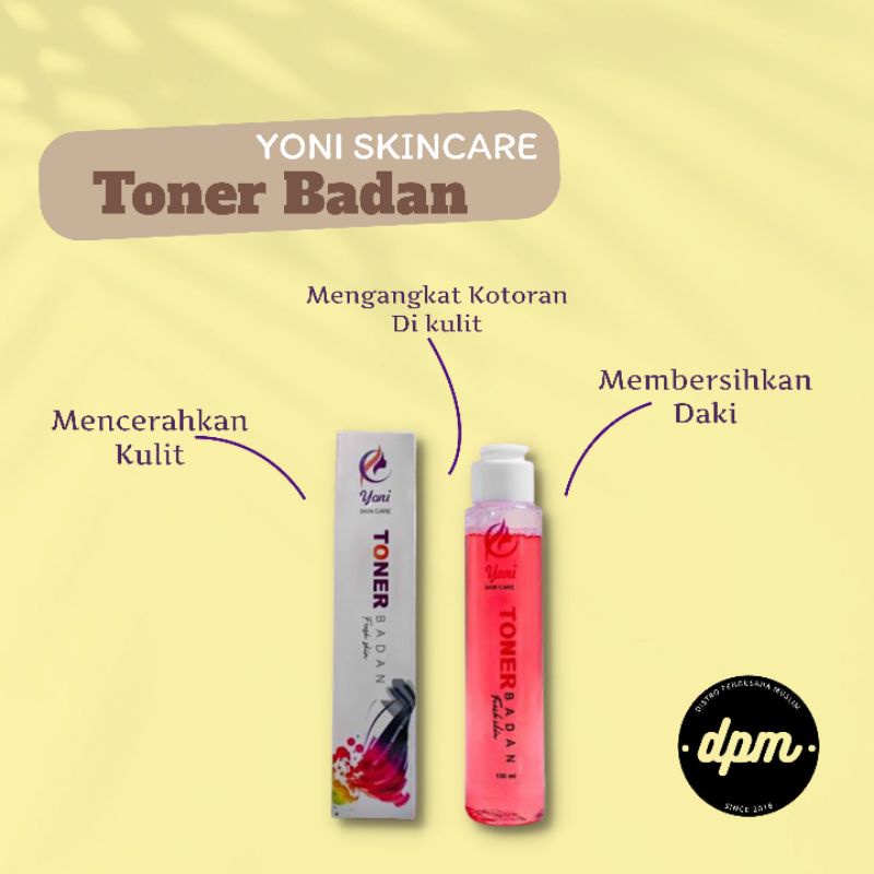 Yoni Skincare Original BPOM Toner Badan Fresh Skin Mencerahkan Kulit 100ml Original Asli