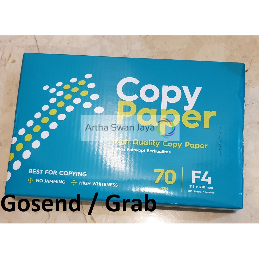 

Copy Paper F4 70 gram / Kertas Fotokopi (FREE BUBBLE WRAP)
