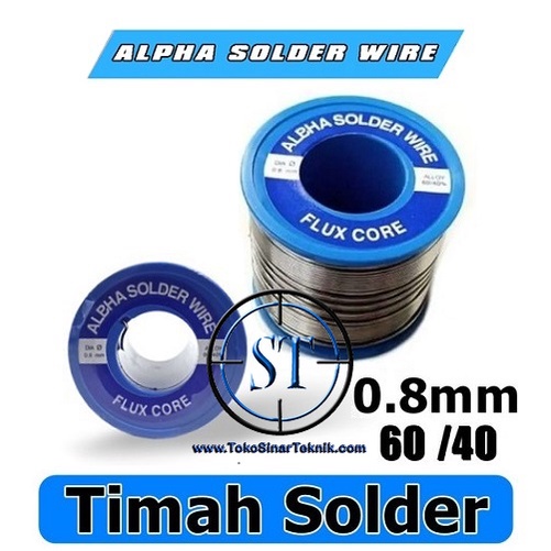 Timah Alpha 0.8mm Solder Wire 250gram Mengkilap