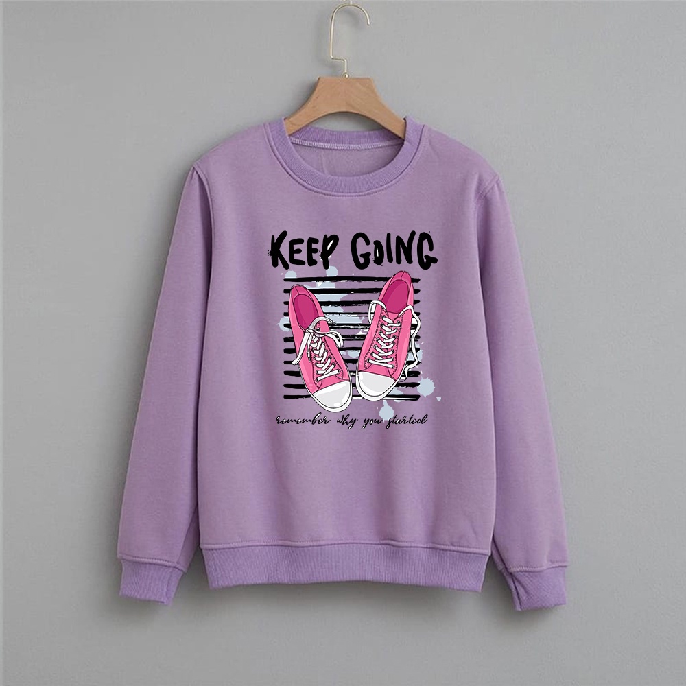 Sweater wanita Going Boots crewneck wanita size M-XXL