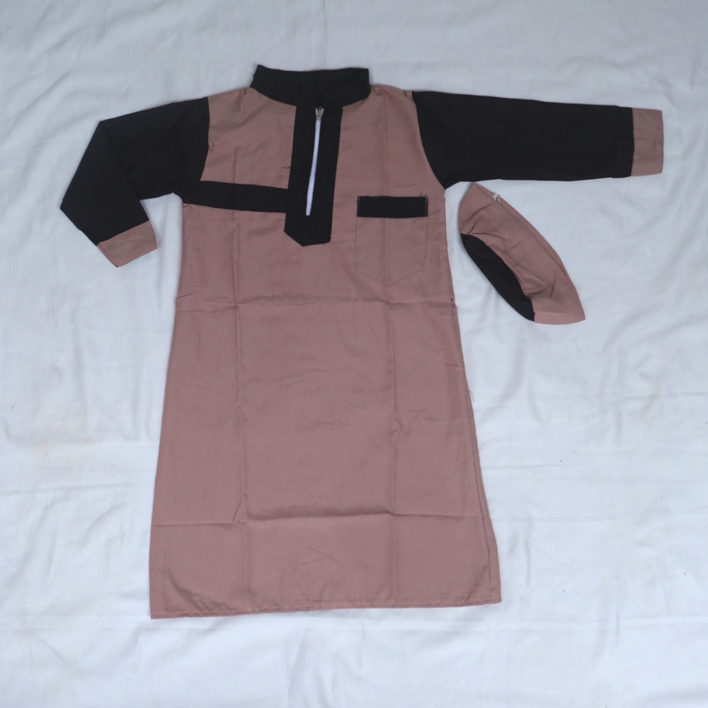 Baju Koko Gamis Anak 2 - 5 Tahun Resleting Katun Polymicro / Poli Miro / Polimikro