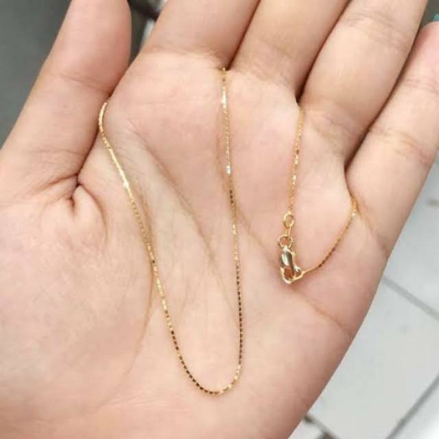 Kalung emas asli model italy kaca