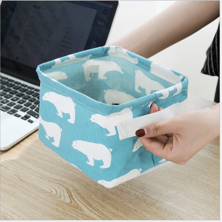 Desktop storage keranjang murah multifungsi desktop box organizer flamingo