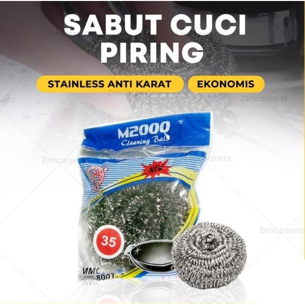 SABUT CUCI KAWAT Stainless Baja Besi Gosok Panci Piring Anti Karat wajan