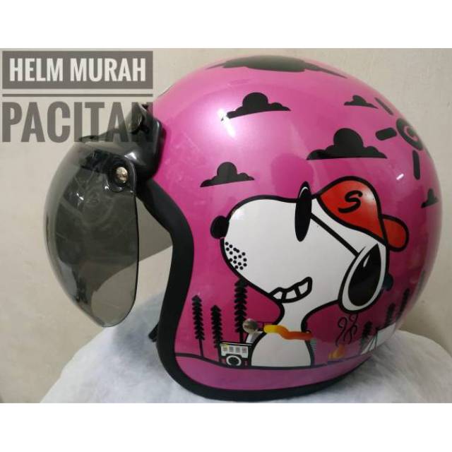 Helm bogo semi kulit motif keren murah bkn kyt ink mds bogo