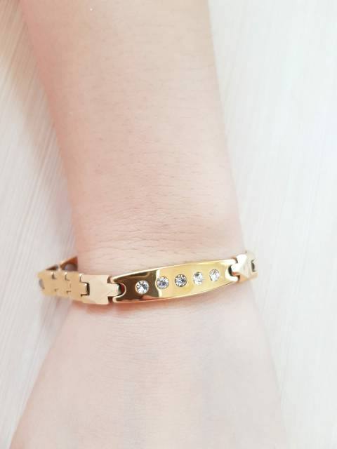 Gelang Keramic Bio Magnetic Gold Import BM2