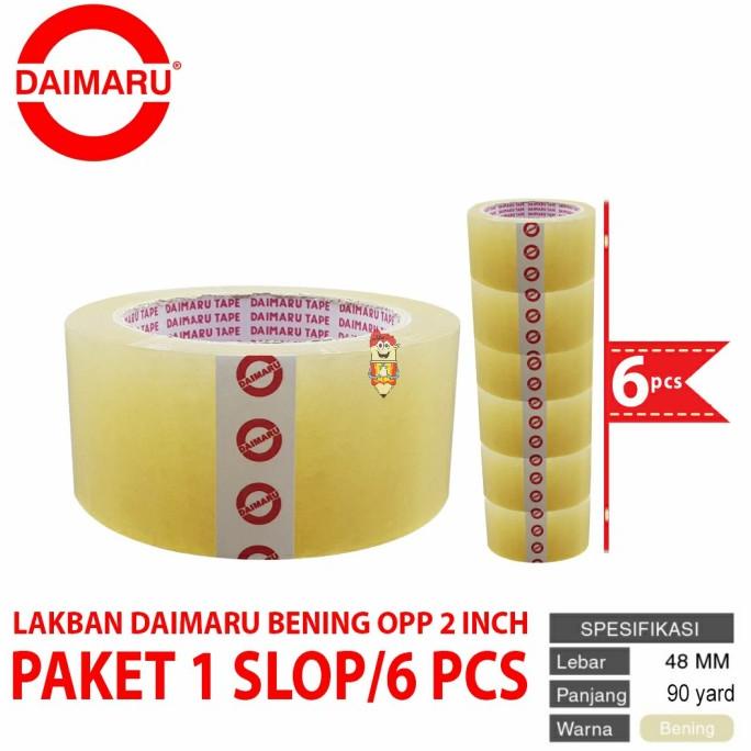 

cusss order] [Paket 1 Slop Isi 6pcs] Daimaru OPP Lakban Bening 2 inch