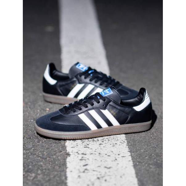 SEPATU ADIDAS SAMBA OG BLACK WHITE GUM SOLE ORIGINAL