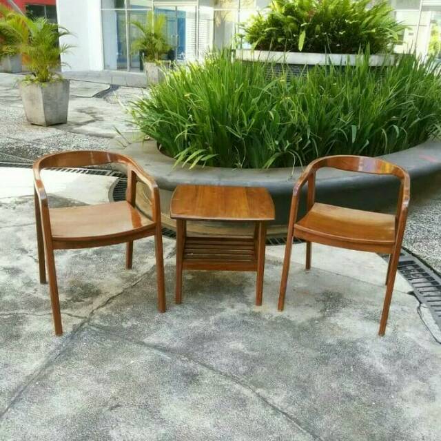 Kursi teras retro, kursi teras vintage, kursi teras jati