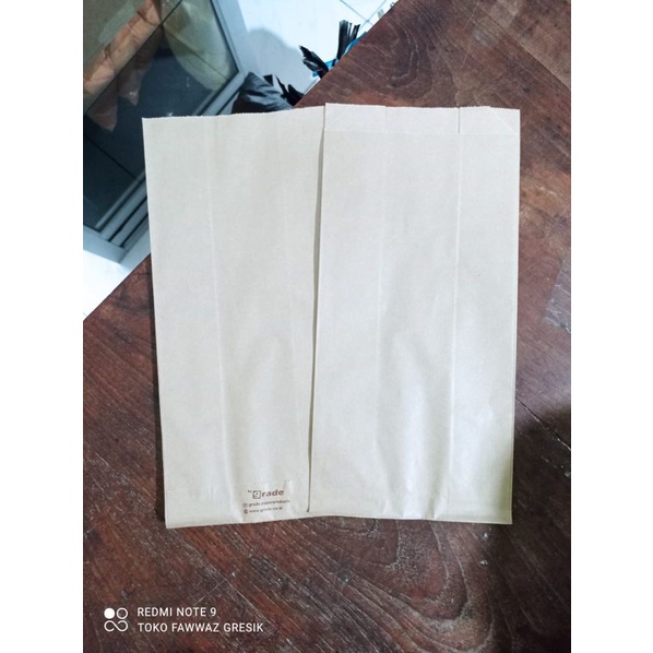 (Isi 100) Paper Bag Grade / Kantong Kertas Polos 13x8x24 Cm Paper Bag PUTIH Bag Pembungkus Murah