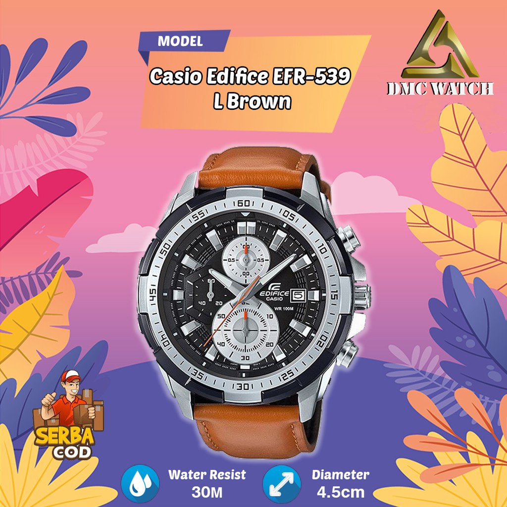 Jam Tangan Casio Pria Edifice EFR-539 L Brown
