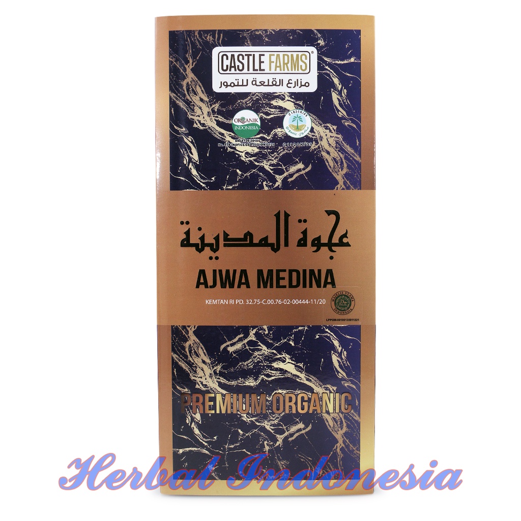 Kurma Ajwa Premium Organic Castle Farms 500gr - Ajwa Organic Original