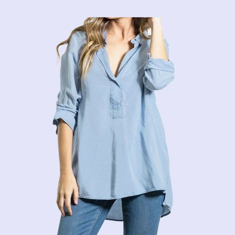 KEMEJA WANITA GU 231 DENIM SHIRT