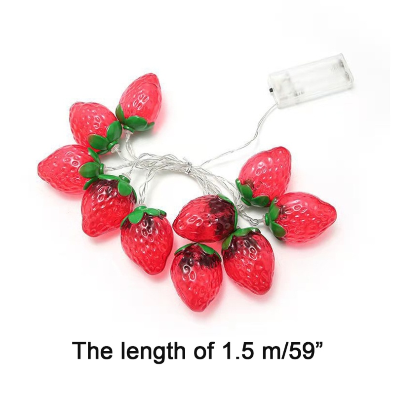 Zzz Lampu String Led Bentuk Strawberry Untuk Dekorasi Natal