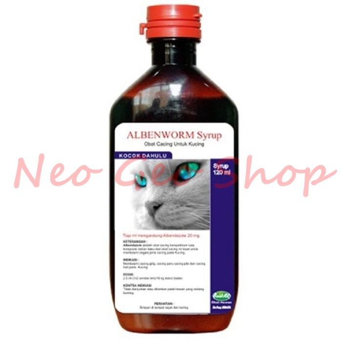 obat cacing kucing albenworm alben worm syrup sirup cair ampuh