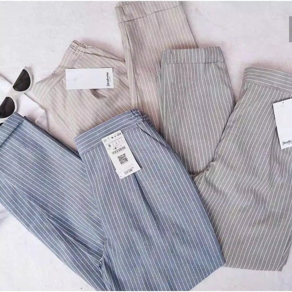 PROMO GEYSA PANTS / STRIPE PANTS STRADIVARIUS/ CELANA SALUR/ CELANA STRIPE