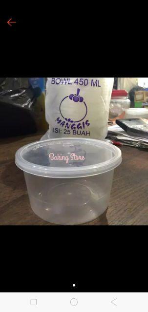 Mangkok Plastik Anti Panas Thinwall Manggis 450ml Isi 25pc