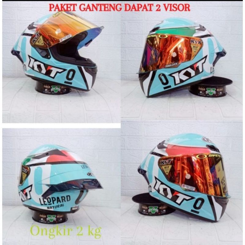 HELM FULL FACE KYT TT COURSE DALLA FORTA REPLICA SUDAH D LENGKAPI SLOT INTERKOM(ONGKIR TERMURAH 2KG)