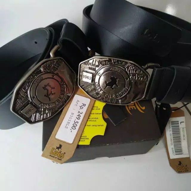 Gesper Kulit Lois Original - Hitam