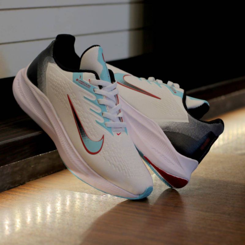 SALE ! Sepatu Olahraga Pria Nike Pegasus Winflo 6 Men Sport Shoes Sepatu Lari Pria Running Murah Casual Sneakers White