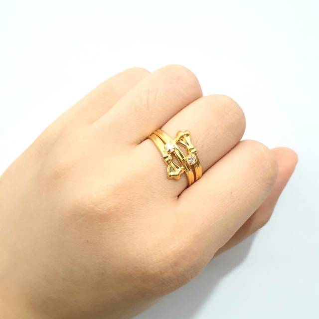 cincin emas  asli kadar 700 model clasic hadiah ultah 