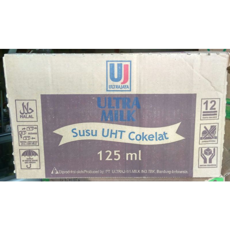 

Susu ultra 125 ml rasa cokelat dus isi 40 pcs karton dus