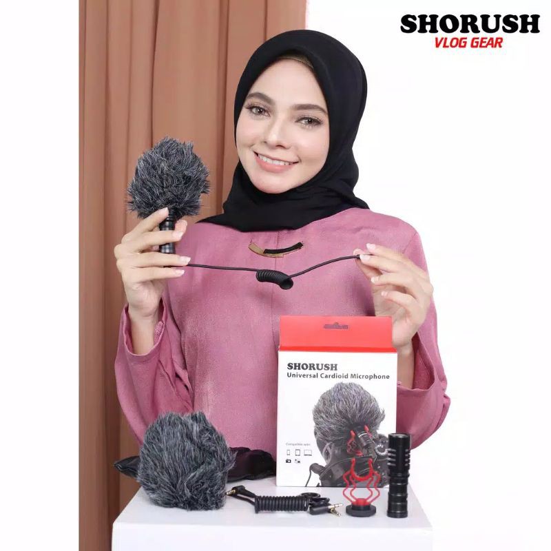 Rekaman SHORUSH CM 1 Microphone Cardioid  Mic Vlogging HP Android Canon Like Boya BY-MM1