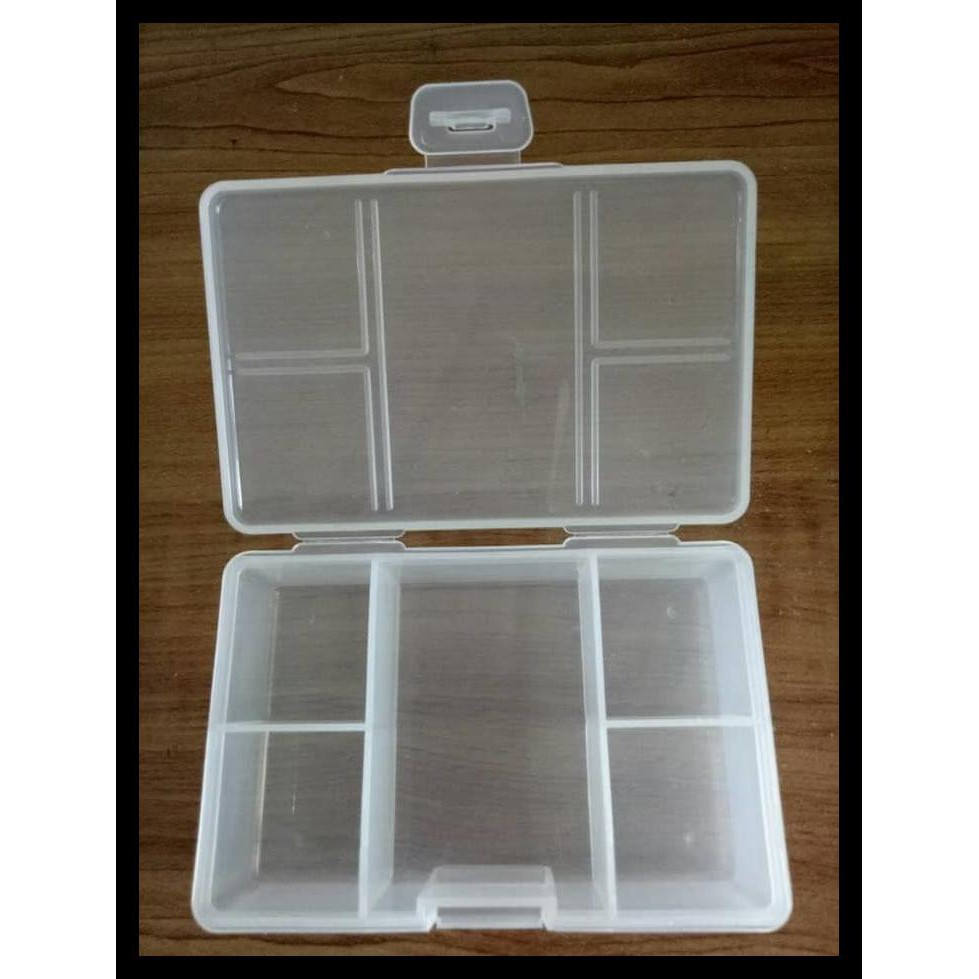 SPECIAL KOTAK PANCING KECIL 5 SEKAT TRANSPARAN