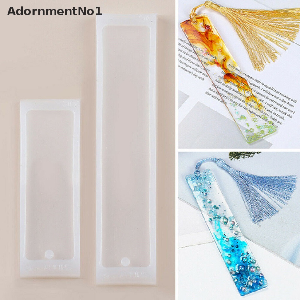 (AdornmentNo1) 3pcs / Set Cetakan Pembatas Buku Bentuk Persegi Panjang Bahan Silikon Untuk Membuat Perhiasan DIY