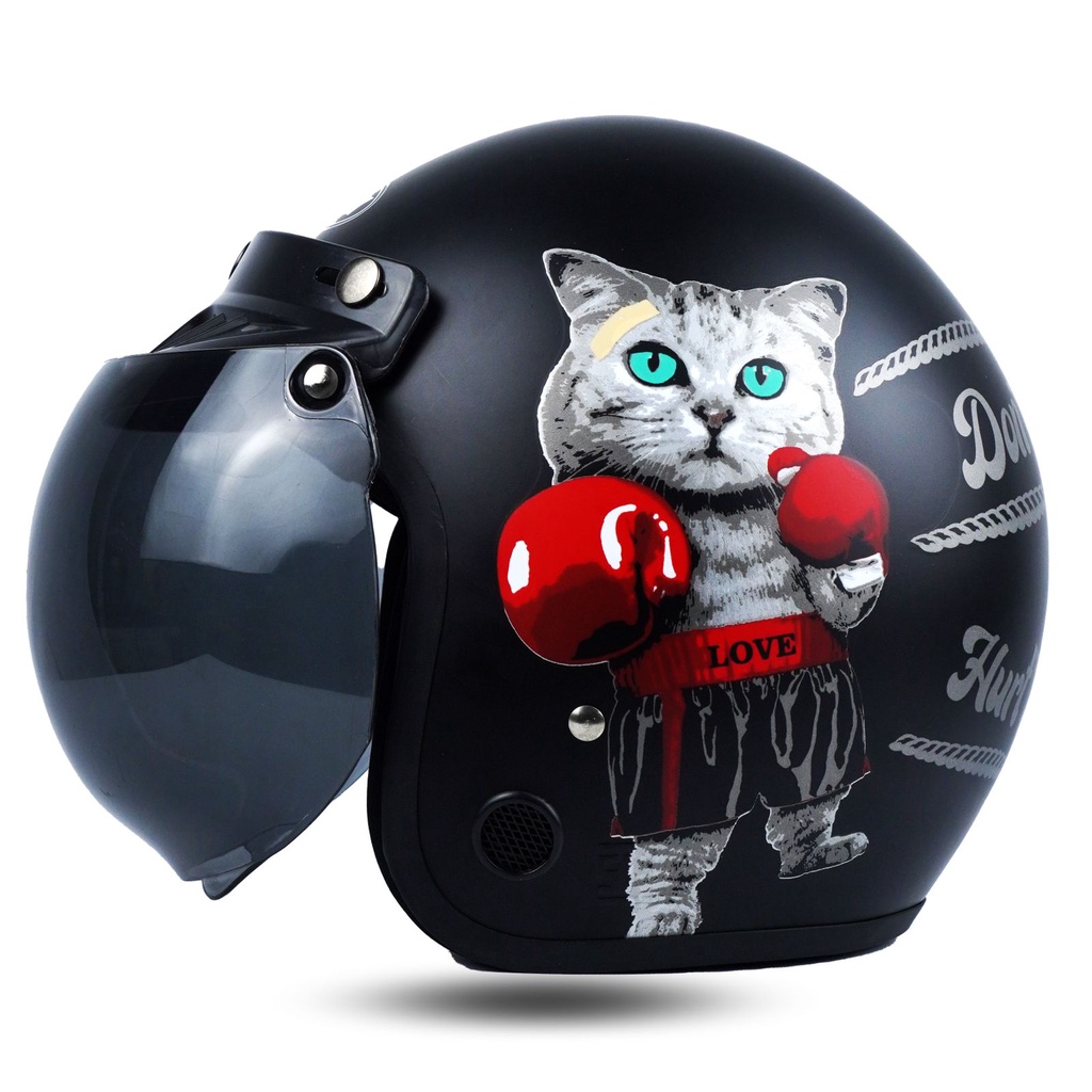 Helm Bogo Dewasa Pria Wanita Boxing Cat SNI Terbaru